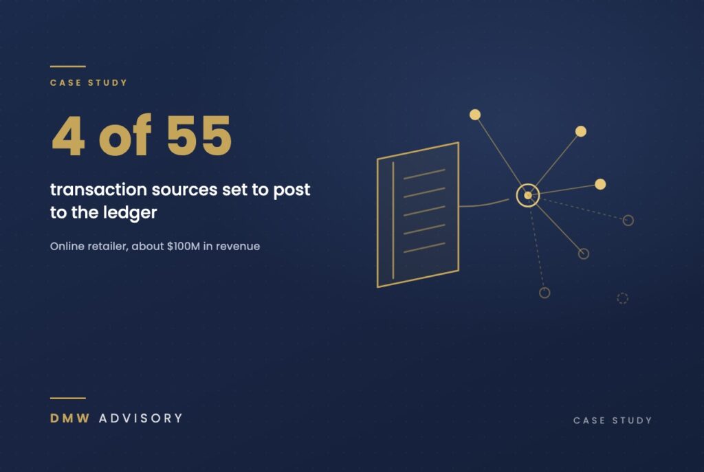 4 of 55 transaction sources set to post to the ledger