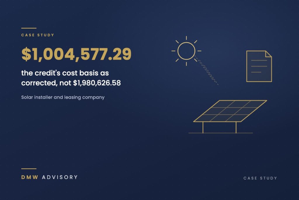 $1,004,577.29: the credit's cost basis as corrected, not $1,980,626.58